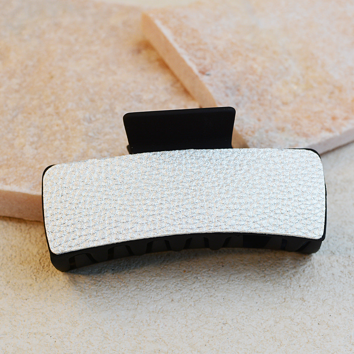 Wholesale Solid Color Leather Hairpin Shark Clip